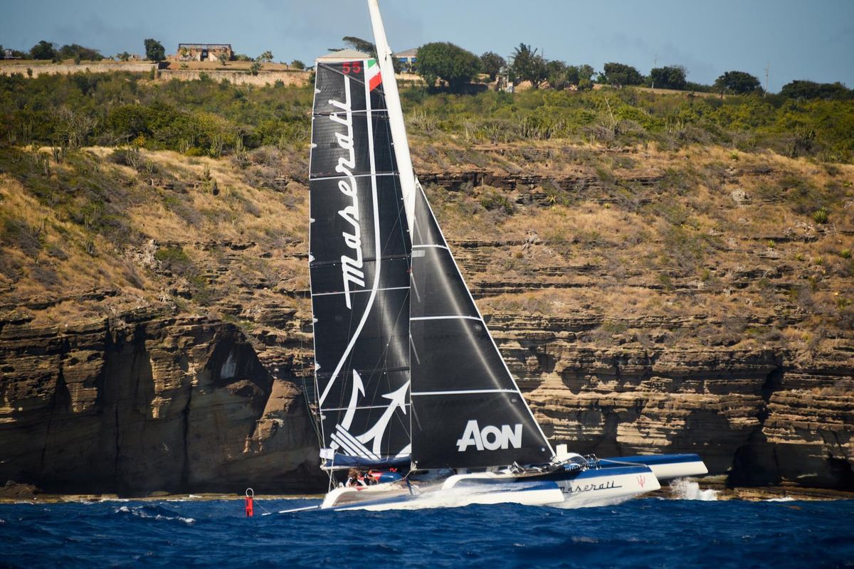 Maserati Multi 70 and Giovanni Soldini start RORC Caribbean 600