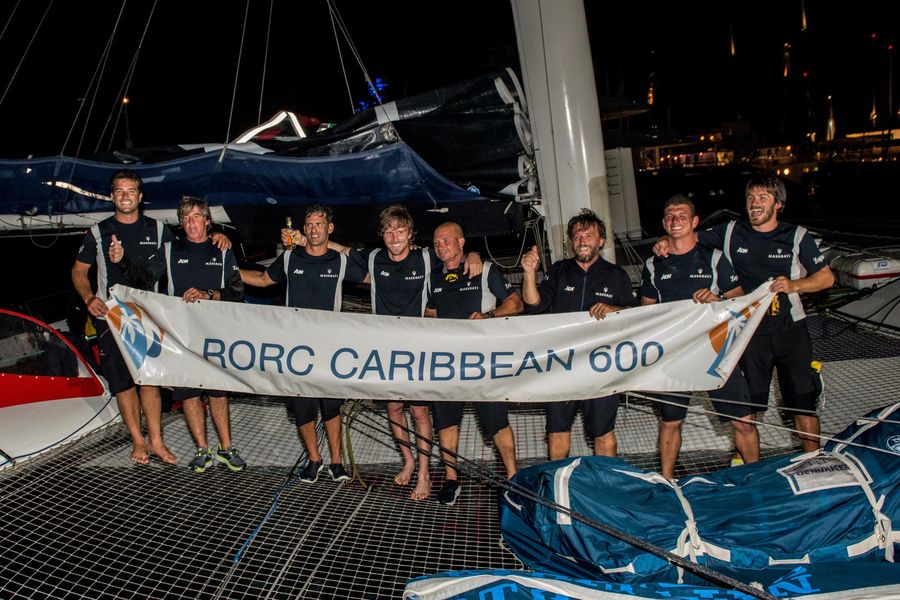 Maserati Multi 70 first to cross the finish line of the RORC Caribbean 600