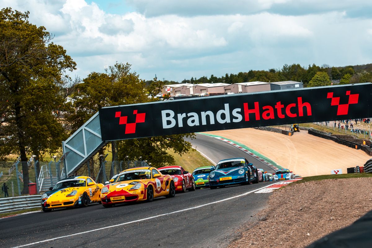 Grassroots Boxster racers at Brands Hatch Porsche Classic Restoracing Championship