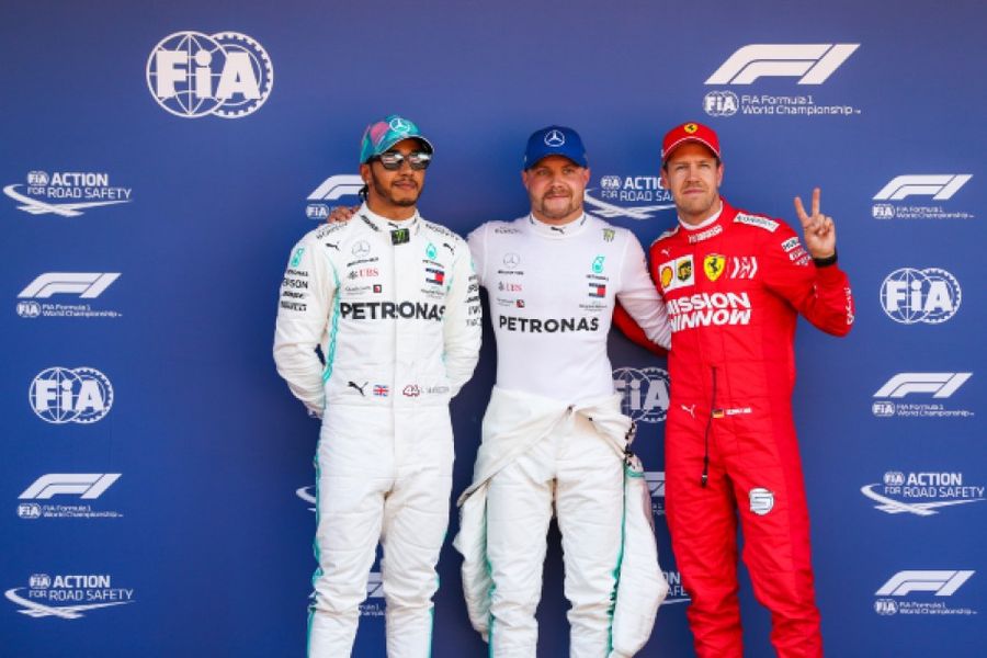Bottas beats Hamilton in Spain to take third straight pole