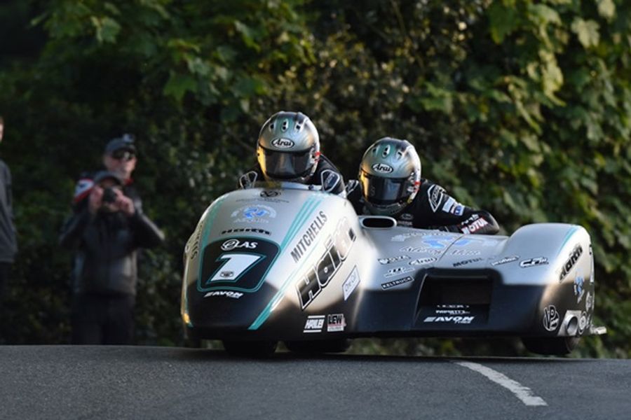Ben and Tom Birchall take 10th win in shortened IOM Sidecar TT race