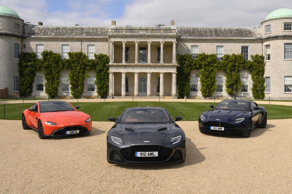 Debut of Aston Martin Vantage AMR and DBS Superleggera Volante at Goodwood