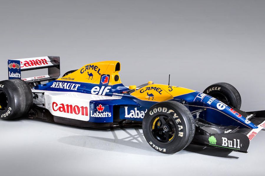 Mansell's 'Red Five' 1992 Williams FW14B F1 wins for Bonhams at Goodwood, results