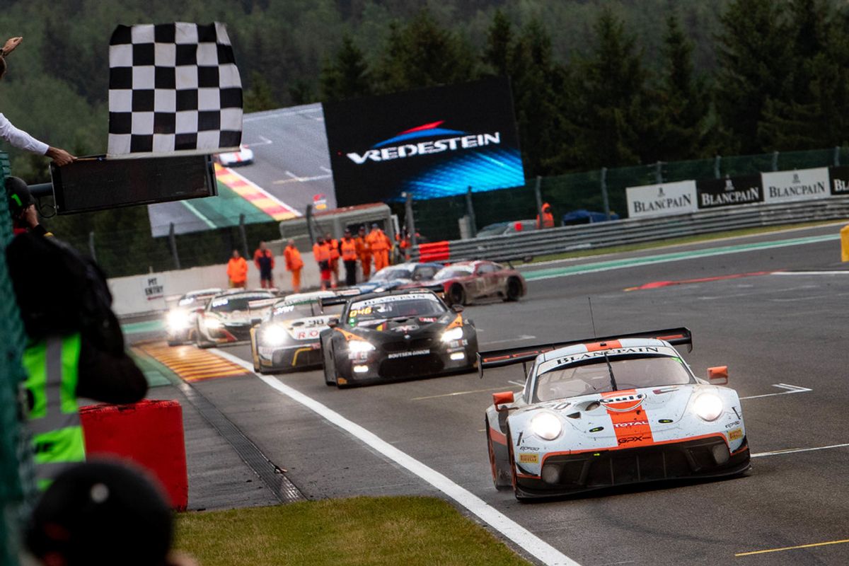 Porsche wins battle of the heavyweights with a 1,2 finish in Total 24 Hours of Spa