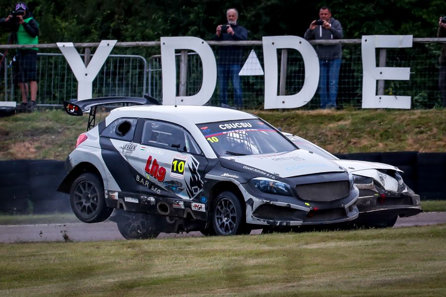Topi Heikkinen and Kevin Hansen share  TitansRX spoils at Lydden Hill