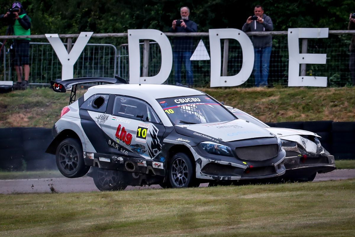 Topi Heikkinen and Kevin Hansen share  TitansRX spoils at Lydden Hill
