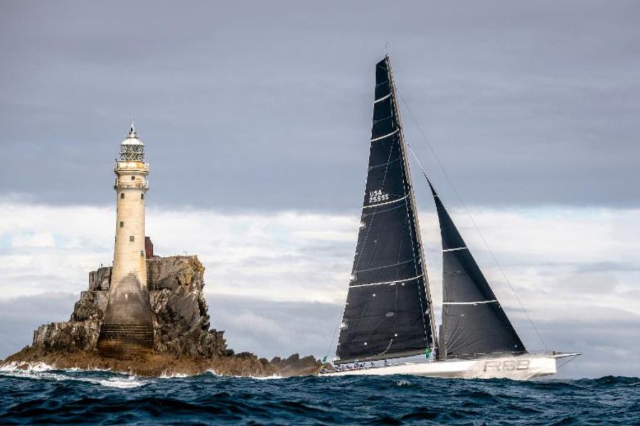 Rambler 88 claims third consecutive Rolex Fastnet Race monohull line honours