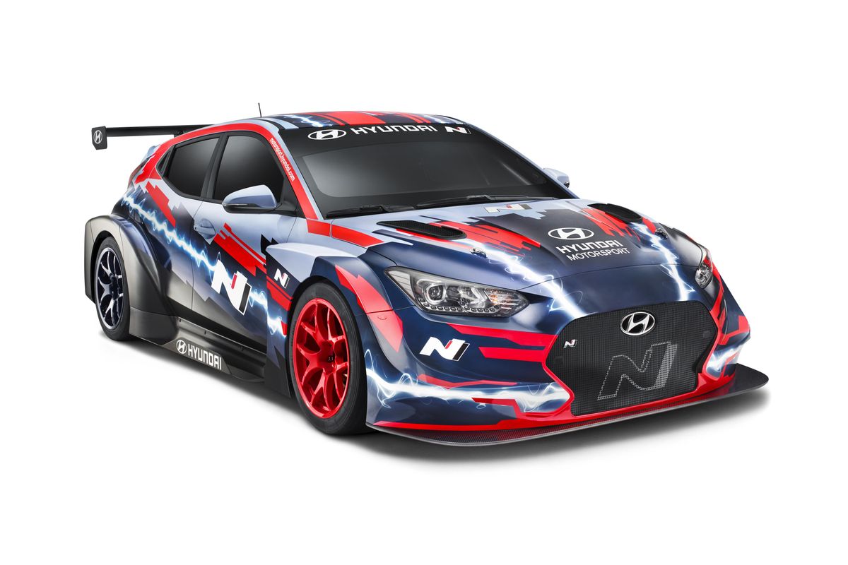 Hyundai unveils the Veloster N ETCR, its first electric race car