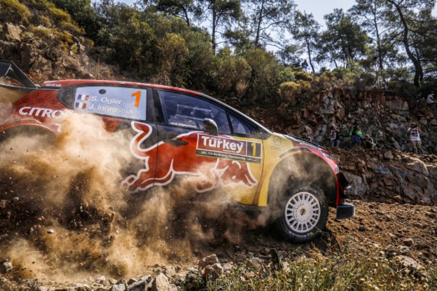 Ogier takes narrow Rally Turkey lead as title rivals struggle