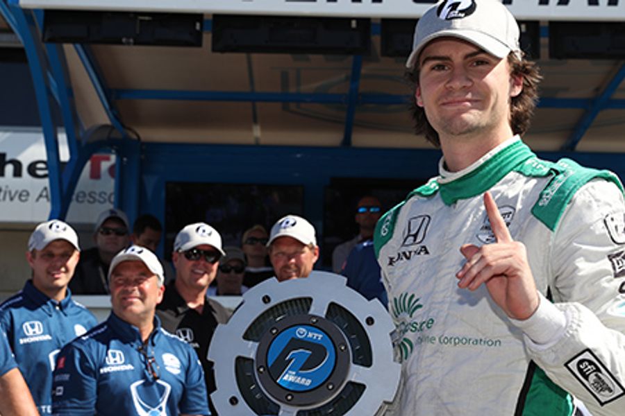 Herta on IRL Monterey pole, as title contenders qualify in top six