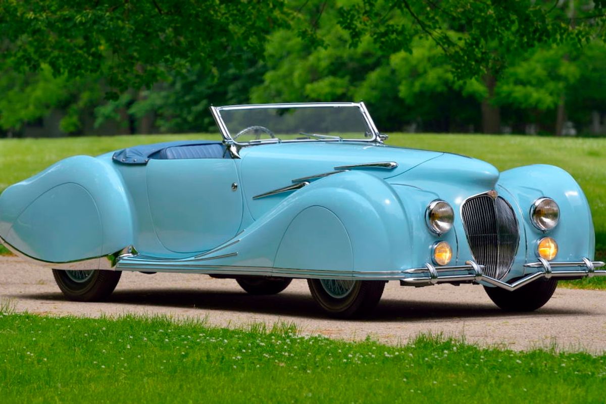 1947 Delahaye 135 MS Figoni et Falaschi Narval Cabriolet at Mecum Chicago
