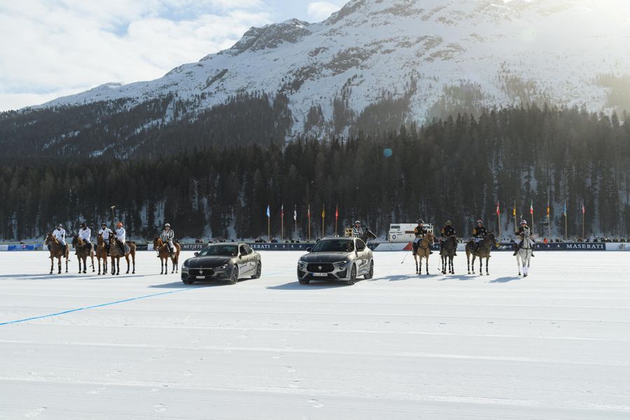 Maserati's new Levante Royale Special Series at St. Moritz Snow Polo World Cup