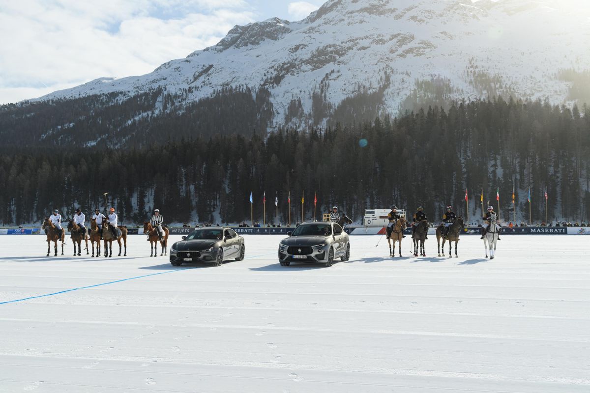Maserati's new Levante Royale Special Series at St. Moritz Snow Polo World Cup
