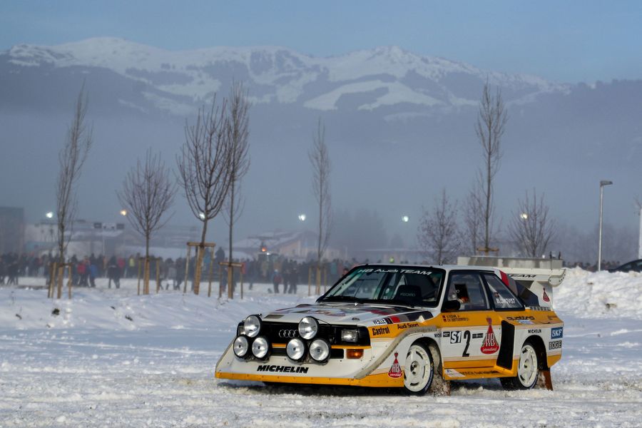 Stig Blomqvist thrills fans at GP Ice Race with historic Audi Sport quattro