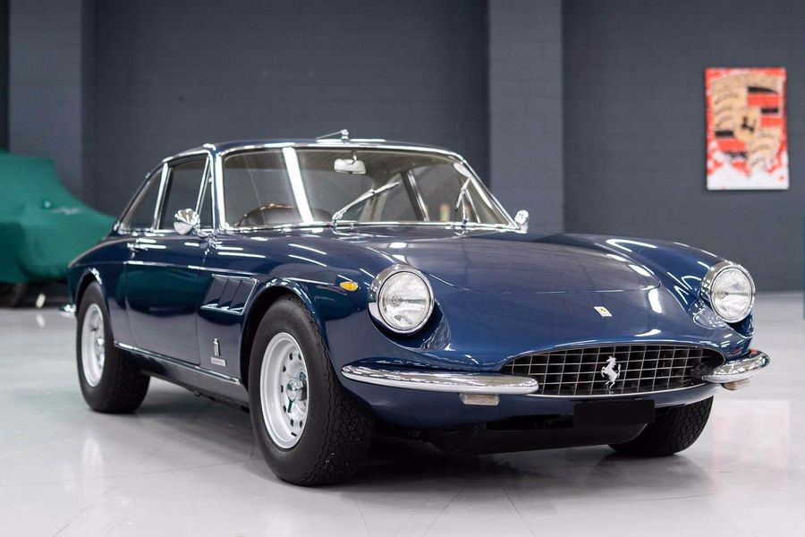 68' Ferrari 330 GTC in Blue Sera for sale at Jonathan Franklin Cars