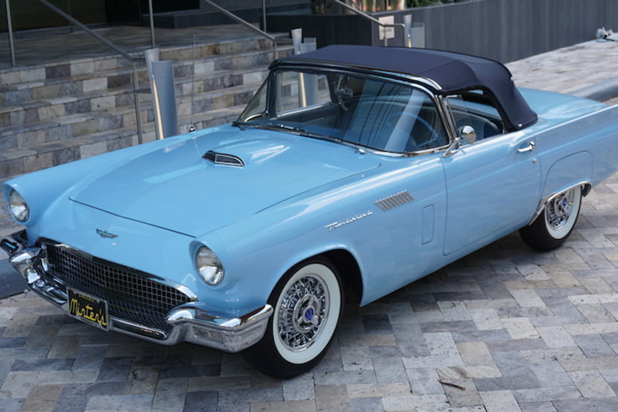 Rare restored Azure Blue Thunderbird on offer at Mecum