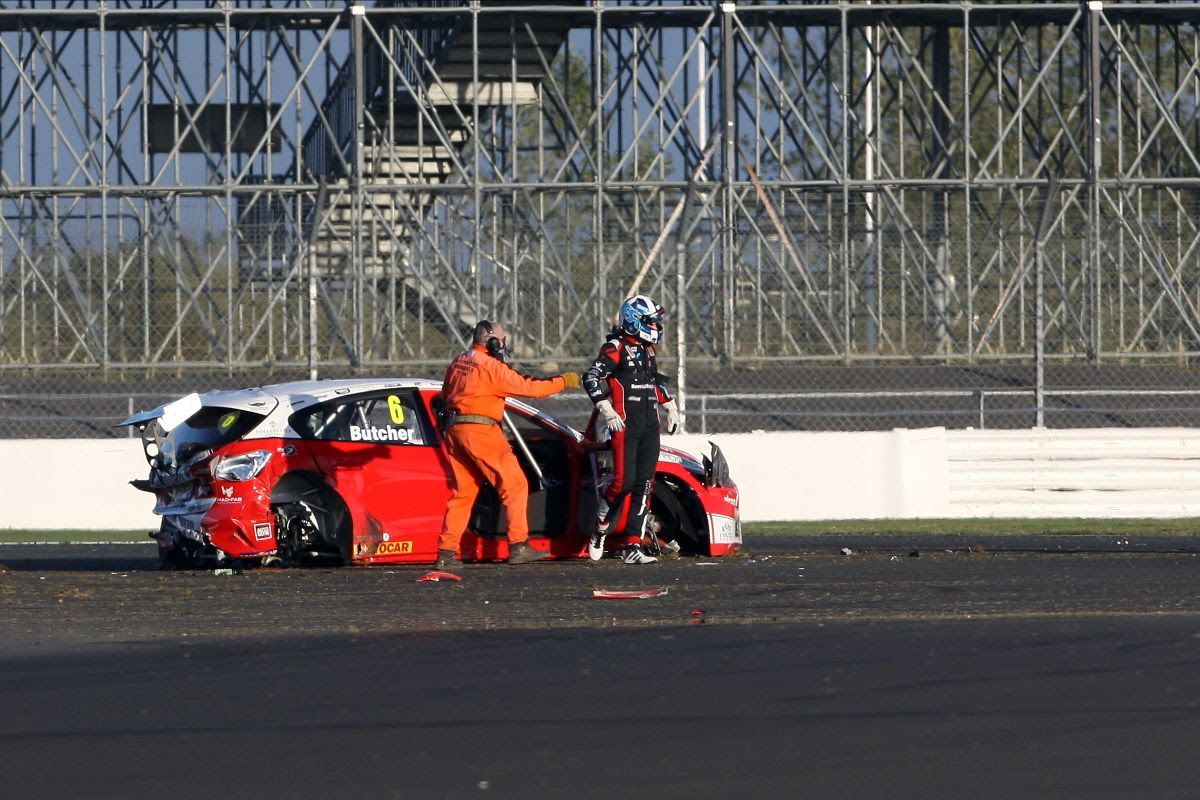 Sutton still top amid dramatic BTCC Silverstone race day