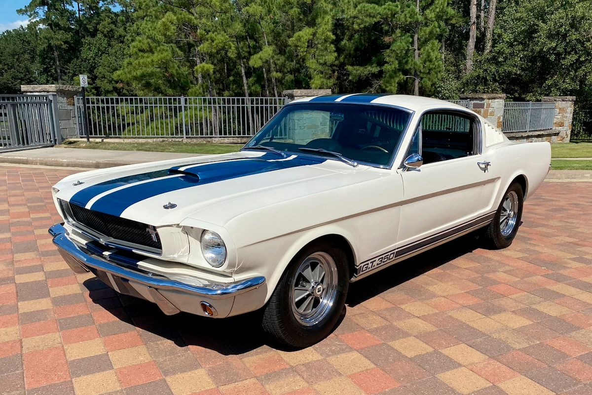 Professionally restored Shelby GT350 at Mecum Dallas auction