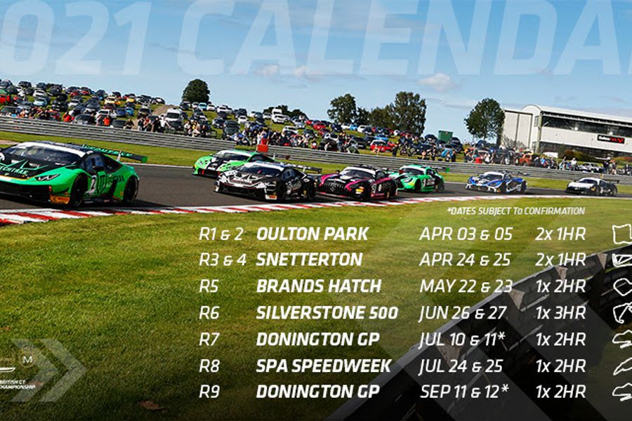 British GT Championship 2021 calendar and revised class structure revealed