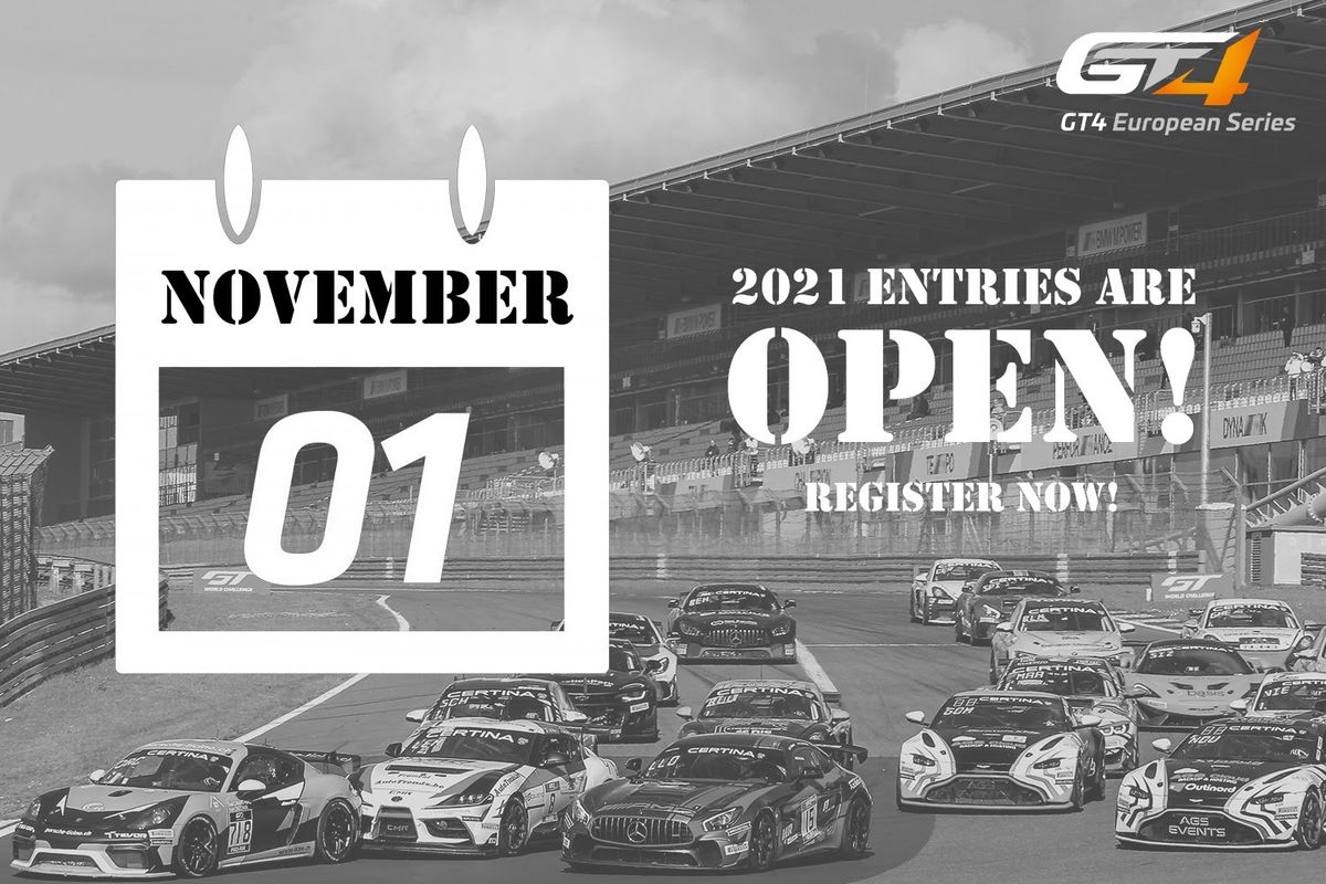 Entries open for GT4 European Series 2021