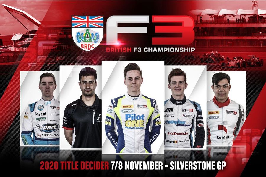 Five drivers set for Silverstone British F3 title shootout this weekend