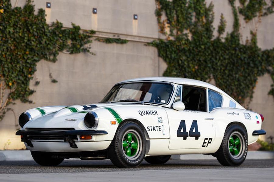 At Bonhams, Triumph Group 44 GT6+ MK II racer - design by Giovanni Michelotti