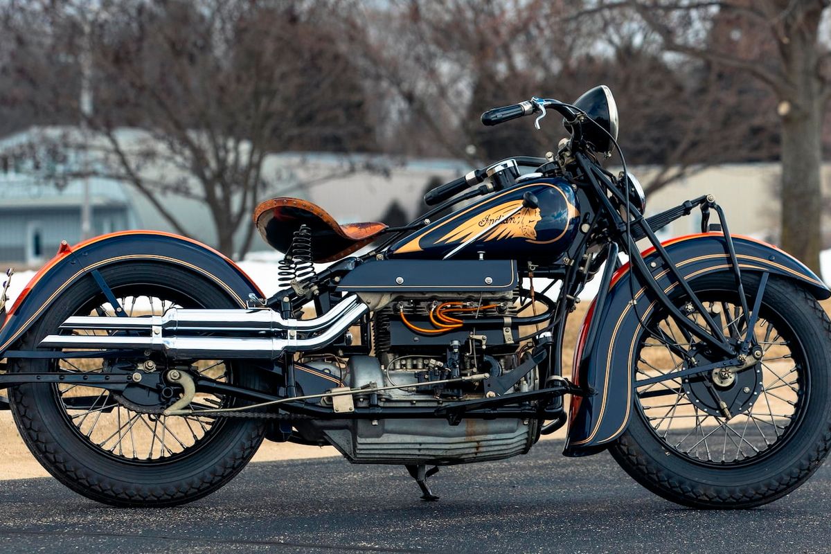 Rare 1936 Indian Four Restored by Indian Expert Peter Bollenbach