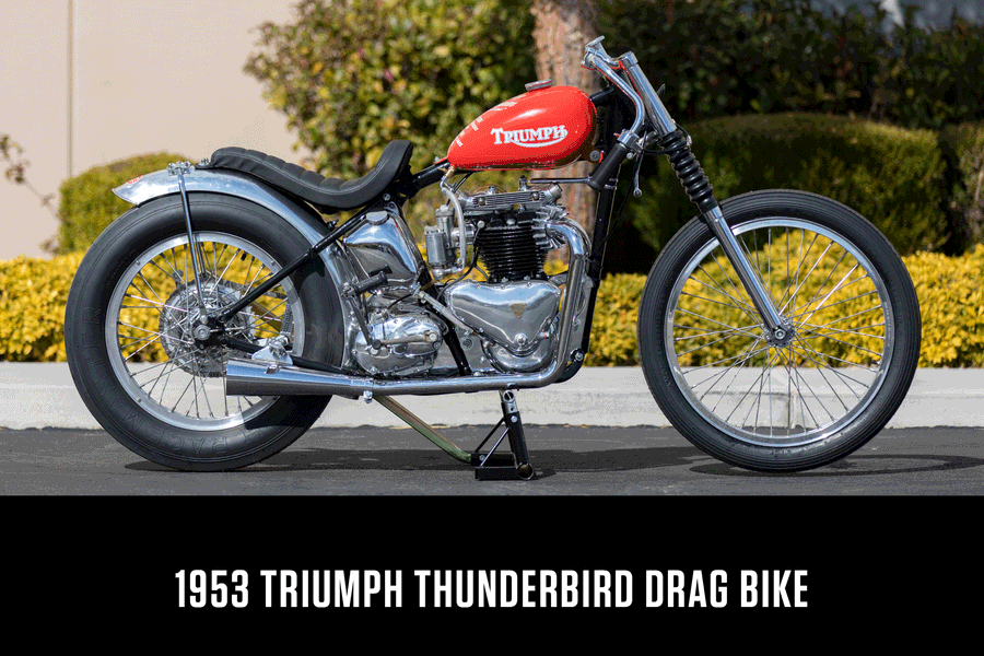 Drag Champion Bobby Sirkegian's Triumph Thunderbird Bike on offer