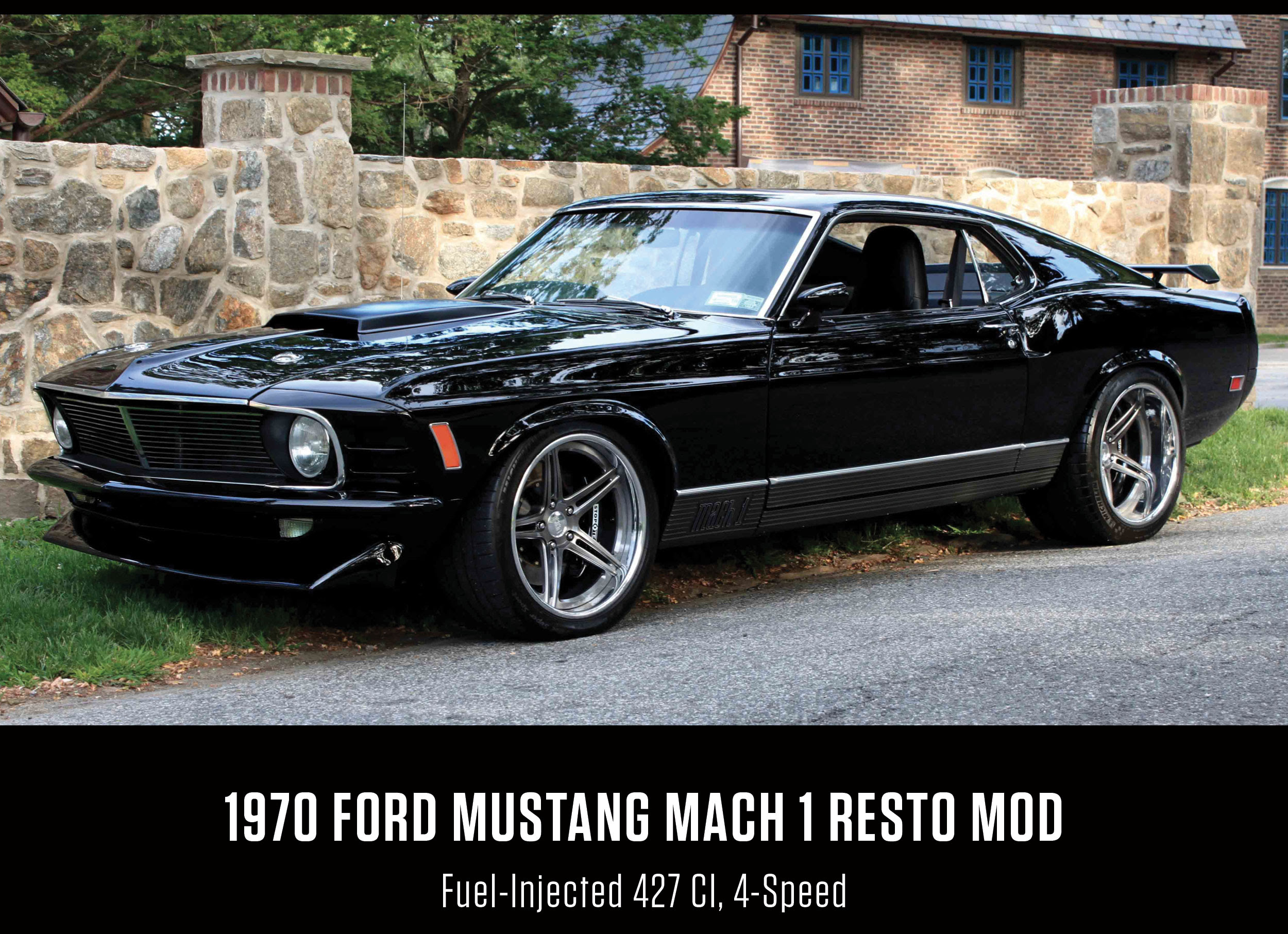 JG Infinite 1970 Mustang Mach 1 Classic Car T-Shirt - Unisex Black Muscle Car Tee, XX-Large - View #5