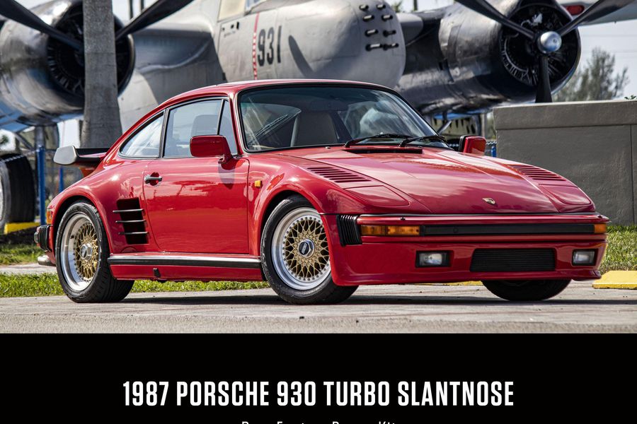 Rare Porsche 930 Turbo Slantnose with factory power kit at Mecum Orlando