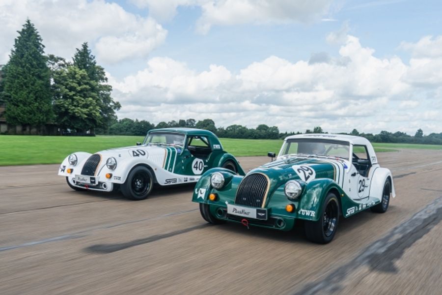 Morgan Plus Four race cars ready for the track