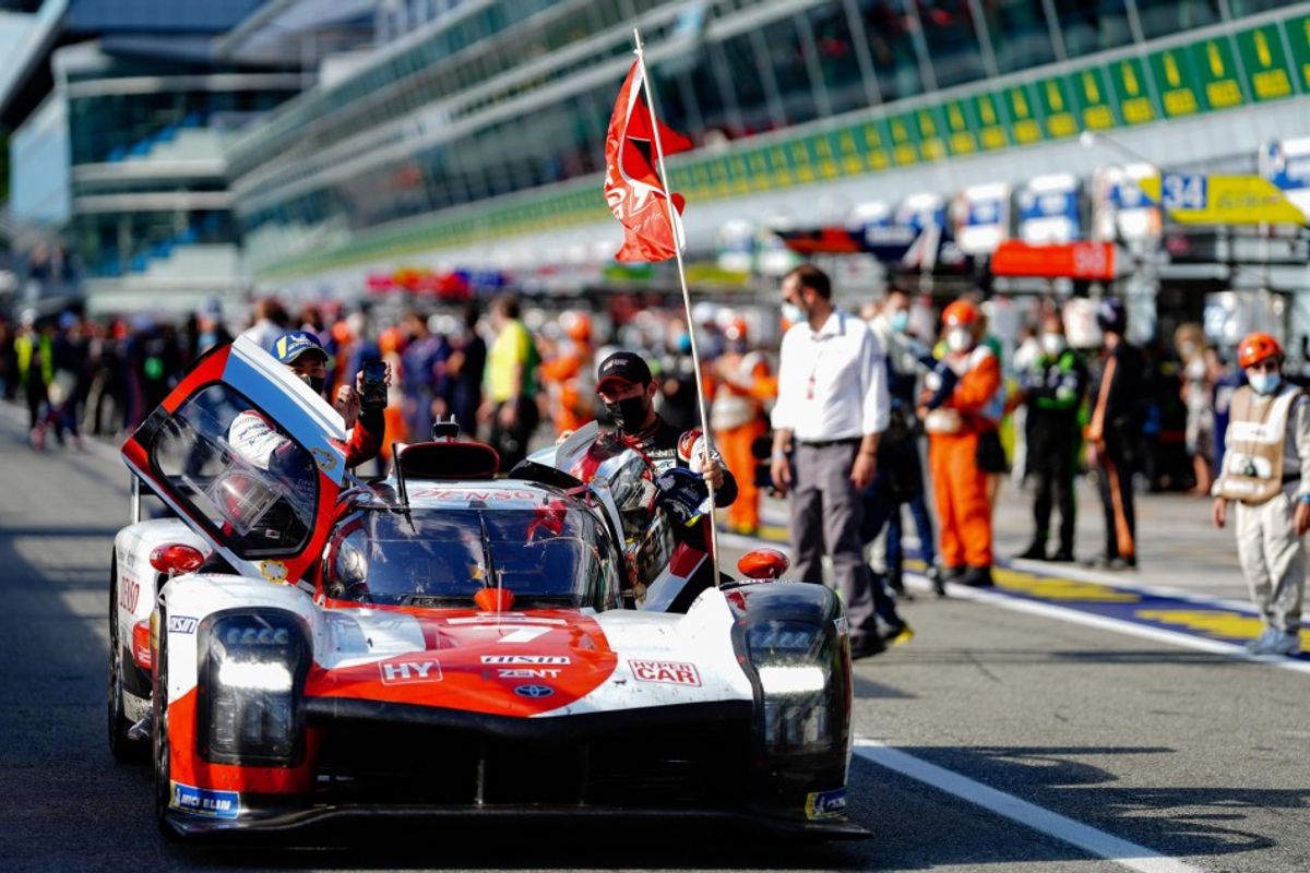 Mike Conway takes the chequered flag for Toyota in WEC 6 Hours of Monza 