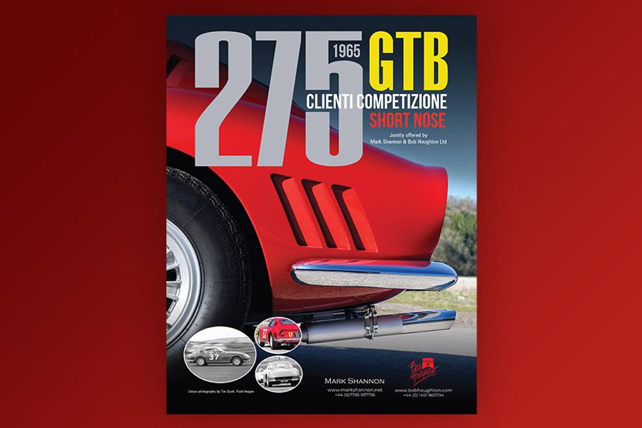 1965 Ferrari 275 GTB magazine advert for Mark Shannon