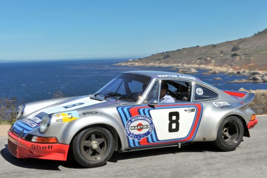 Gulf & Martini liveried racers of the 1970s at the Concours of Elegance