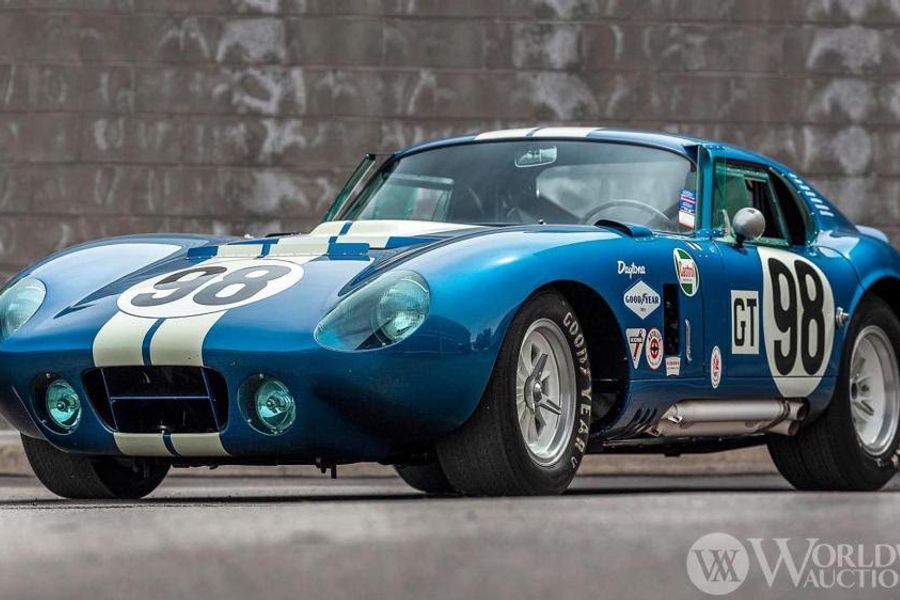 Crossing the block: Carroll Shelby’s Cobra Daytona Coupe, driven by Phil Hill