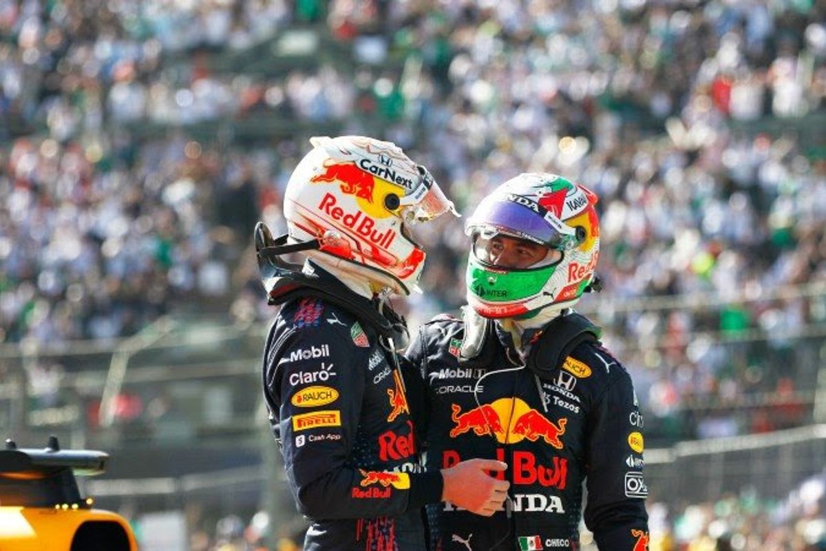 Checo on the podium in Mexico at his home Grand Prix 