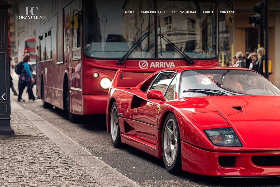 Forza Clienti - new Supercar dealer web site by Racecar