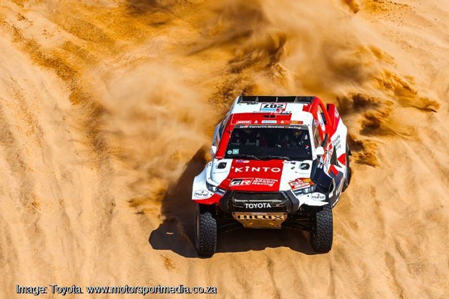 Toyota 1-2-3 on Day 9 of the Dakar Rally