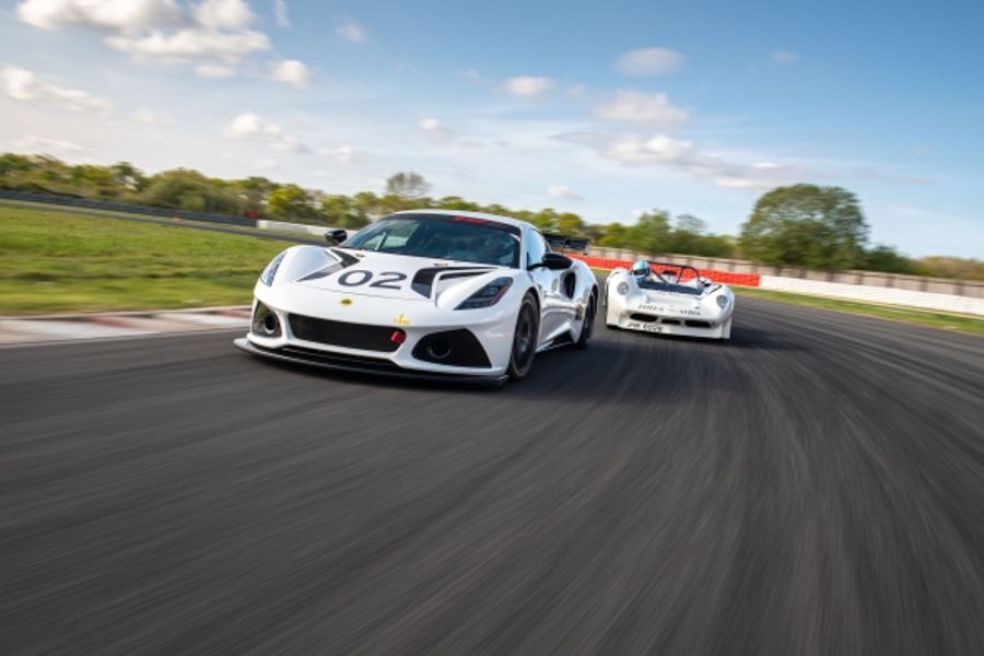 Lotus Emira GT4 race car launched with hot laps at Hethel