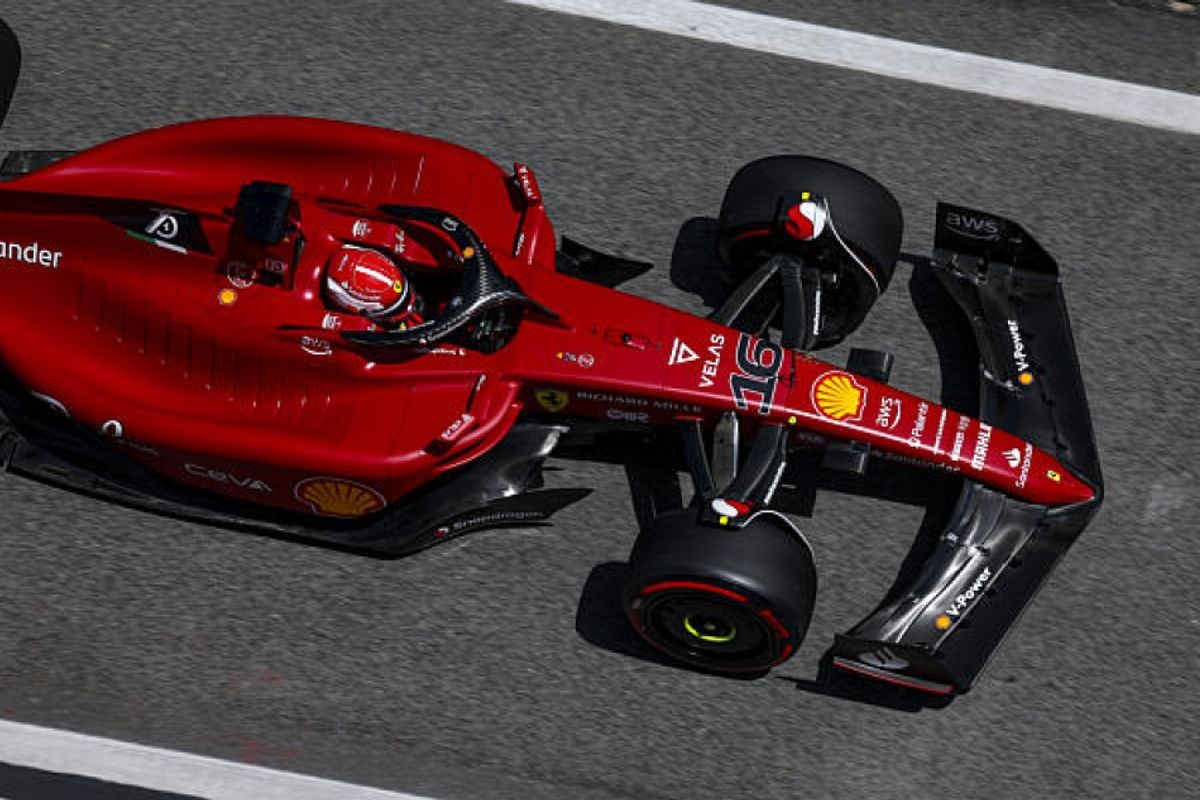 Charles Leclerc continued to set the pace for Ferrari  in Spanish FP2