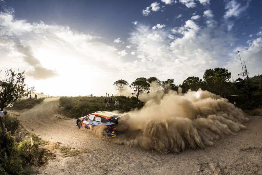 Tanak on top of Rally Italia Sardegna Friday morning