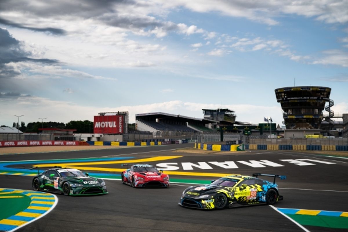 Three Aston Martin Vantage GTEs vie for Am class honours at Le Mans