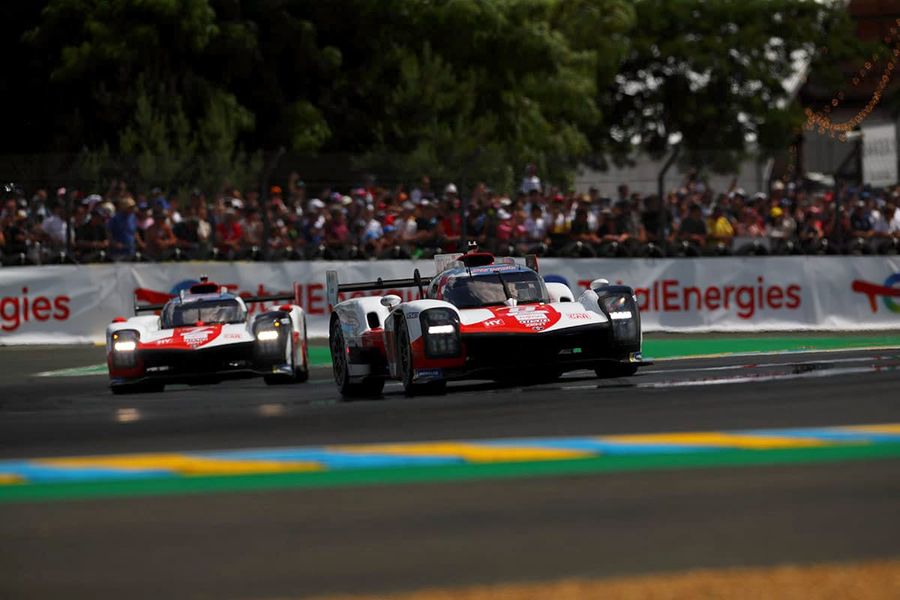 Le Mans TOYOTA GAZOO Racing at the front with both its GR010 HYBRID Hypercars
