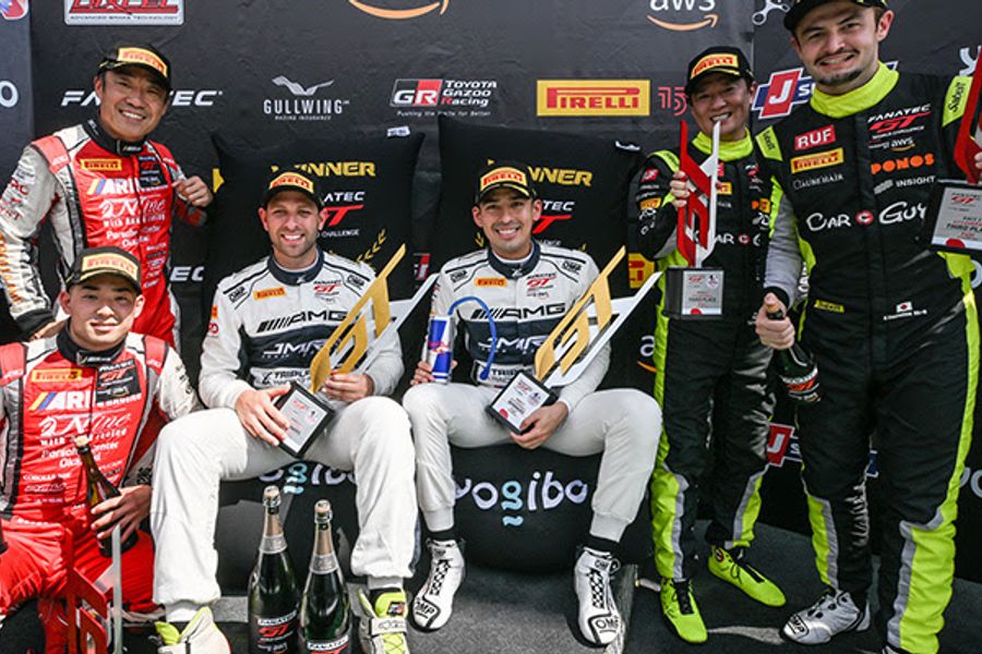 Ibrahim & Foster battle to victory in GT World Challenge Asia Race 2