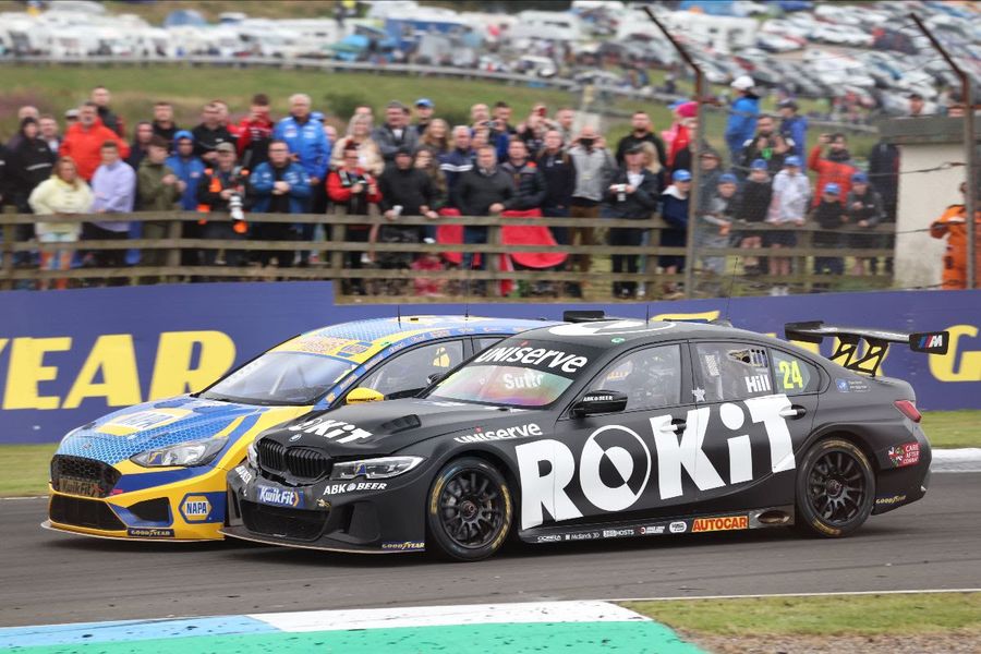 Gamble takes maiden BTCC victory, win apiece for Hill & Sutton