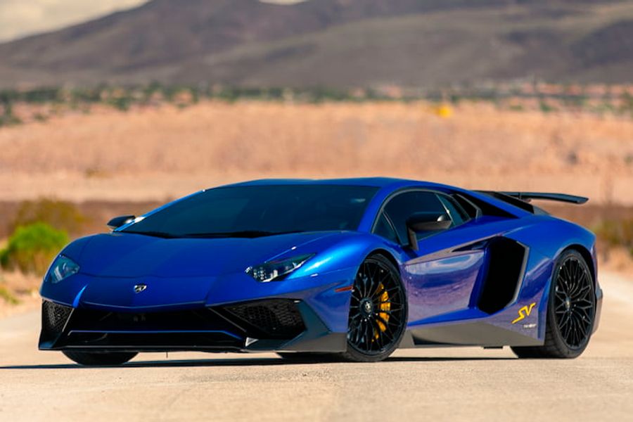 Lamborghini Aventador SV LP750-4 Stirring Up Dust in the Desert @ Mecum