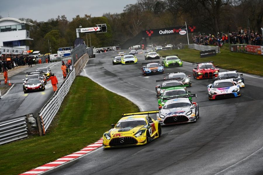 Jonny Adam celebrates centenary British GT win in wild Race 1 at Oulton