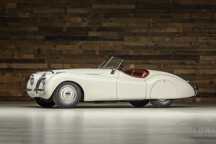 1949 Jaguar XK120 Alloy Roadster selling Saturay @ Worldwide Auctioneers