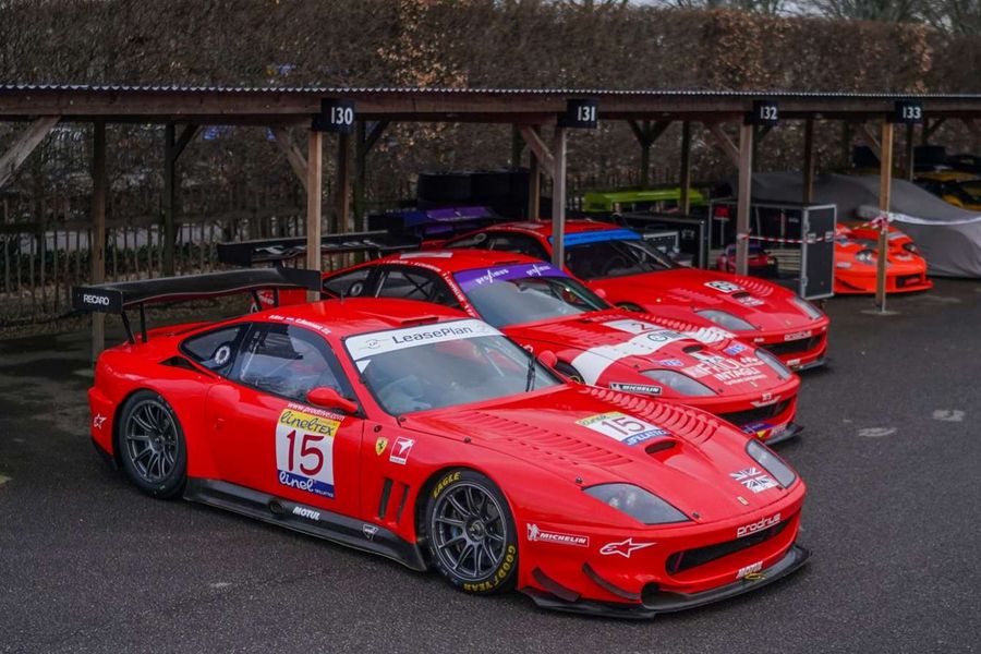 Ferrari 550s create a sea of red at the 80th Goodwood Members’ Meeting