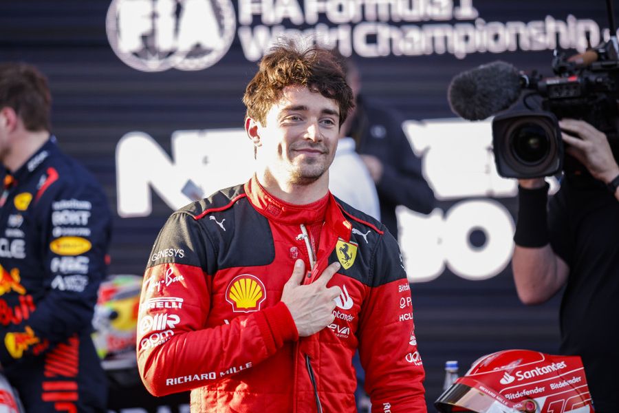 Ferrari’s Charles Leclerc on pole for Azerbaijan Grand Prix